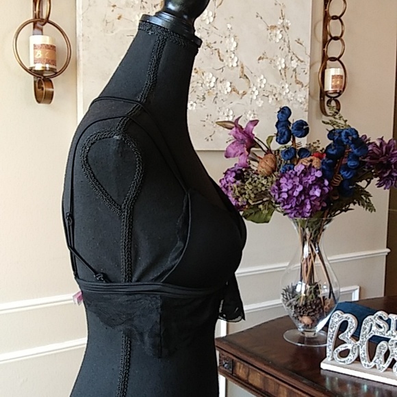 Pink Victoria's Secret Push-up Black Scallop Lace Bralette Bra. Size XS - Picture 9 of 17